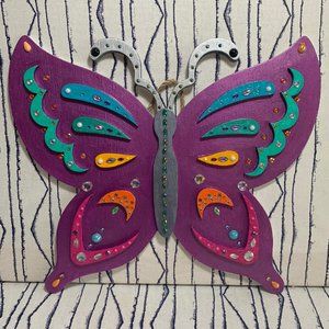 ⭐️#615- Hand Painted Wooden Butterfly
